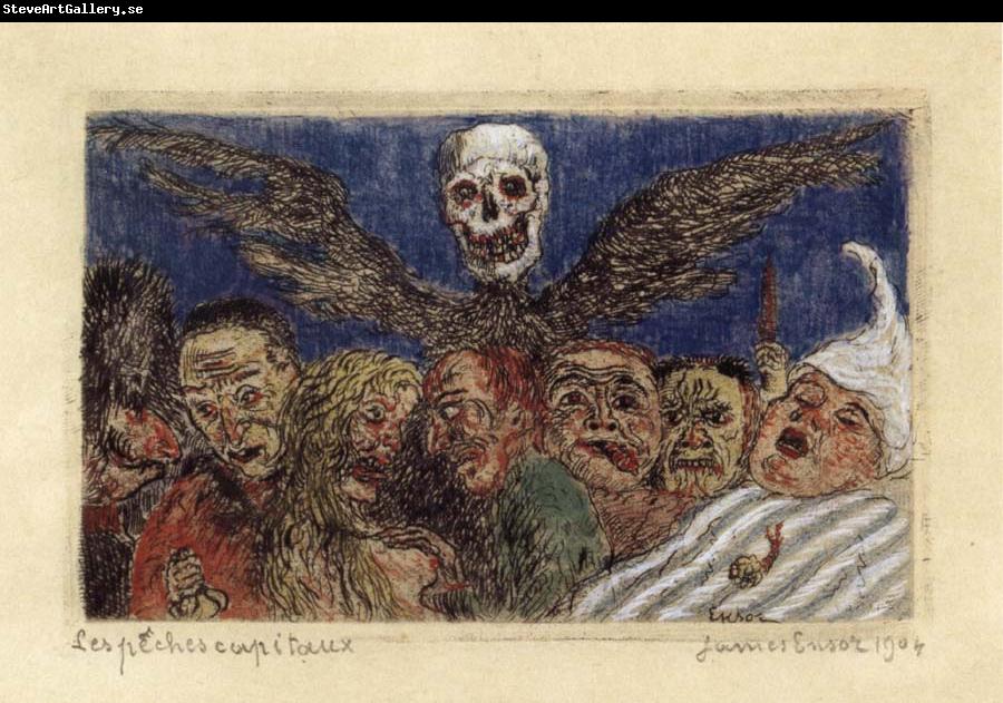 James Ensor The Deadly Sins Dominated by Death